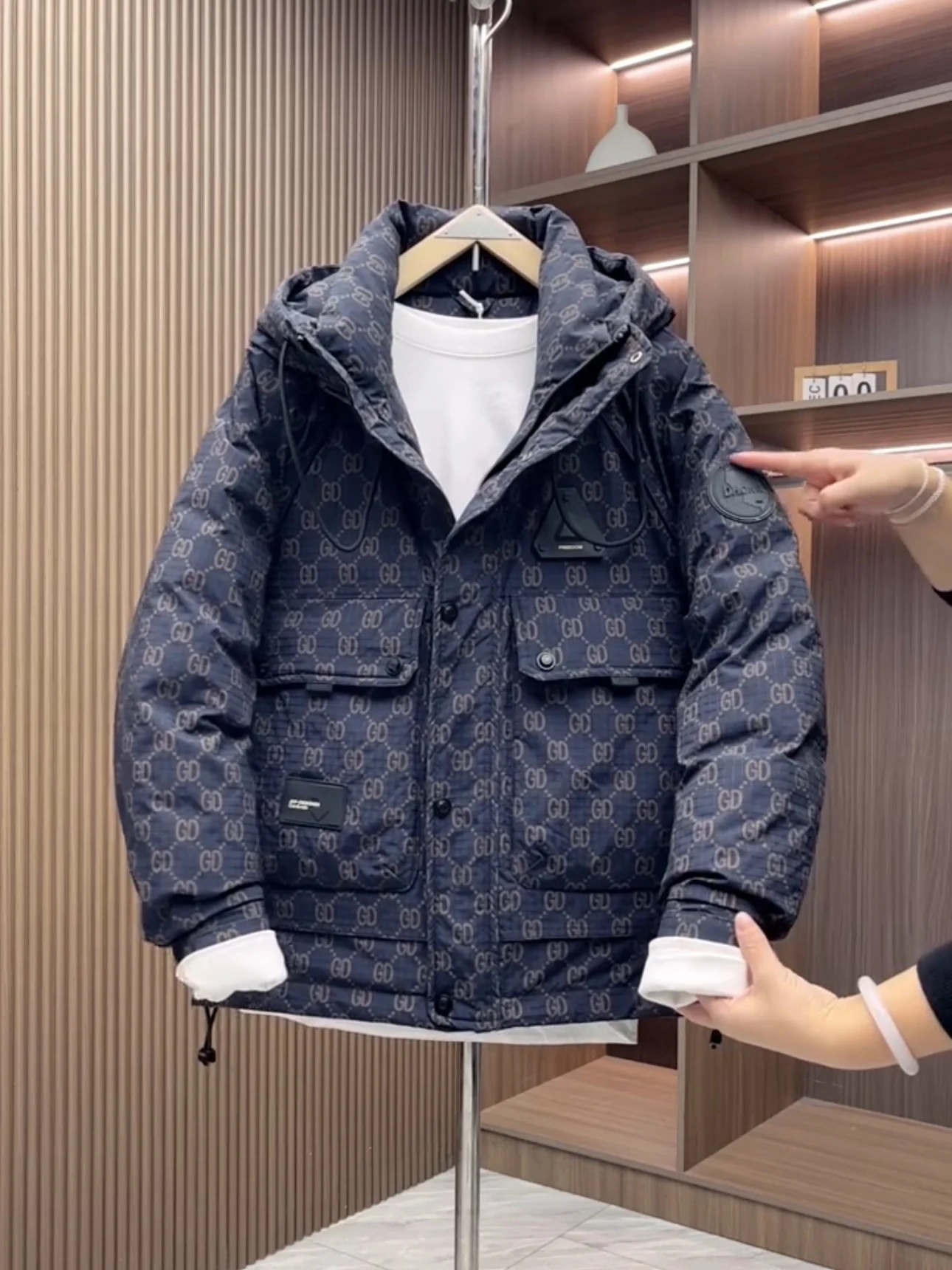 

Теплая мужская куртка-пуховик Du, модная белая, из пуха, для катания на лыжах, ветрозащитная, утепленная, молодежная, верхняя одежда, на молнии