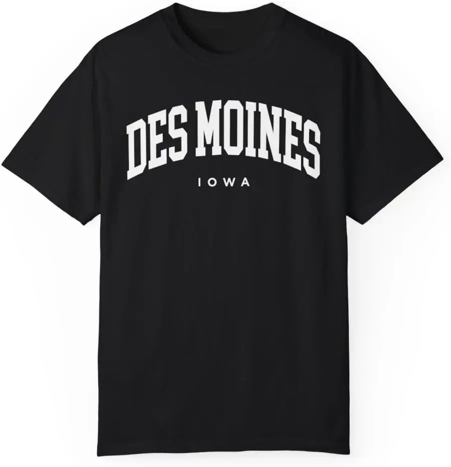 Des Moines Iowa Adult Unisex Comfort Colors Short Sleeve T-Shirt