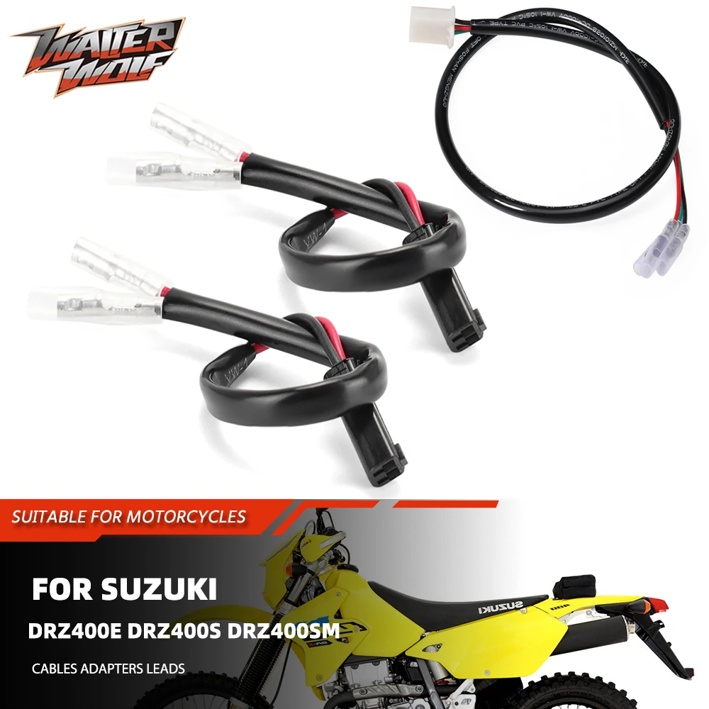 2024 DRZ400 Motorycle Rear Indicator 2&3 Pins Wire Cables Adapters For Suzuki DRZ400E DRZ400S DRZ400SM Leads Plug&Play Connector