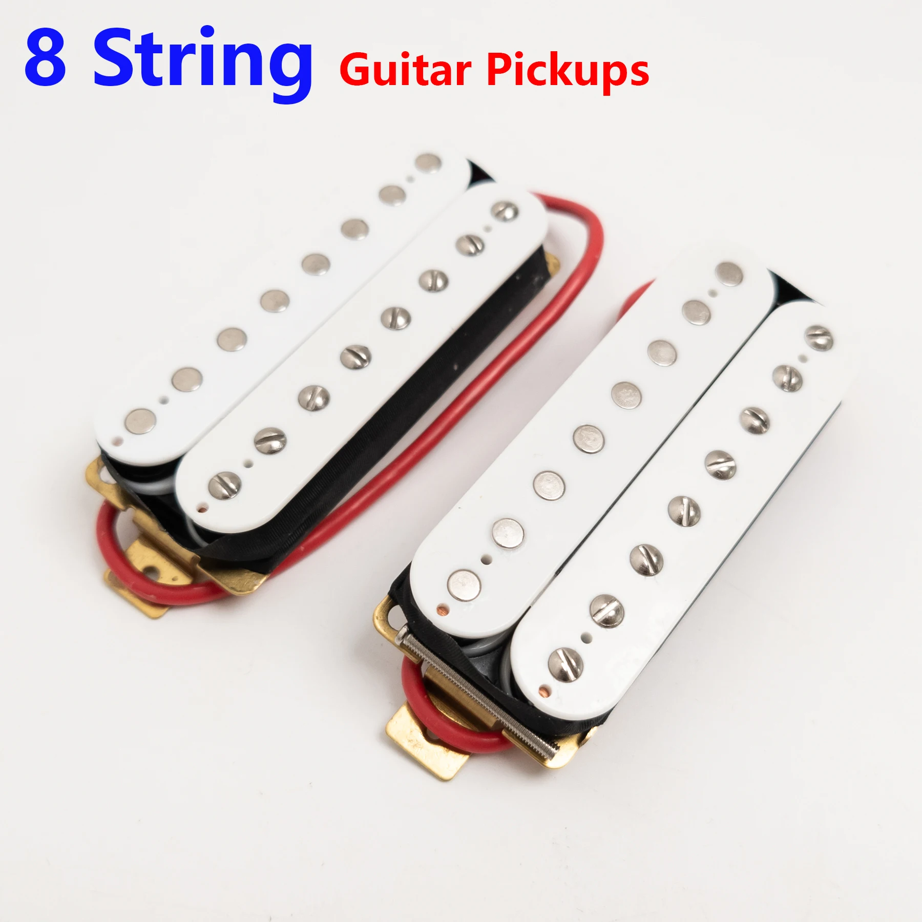 

8 String Electric Guitar Pickups Set White Neck Bridge Humbucker Pickup 1 Set Guitar Accessoires