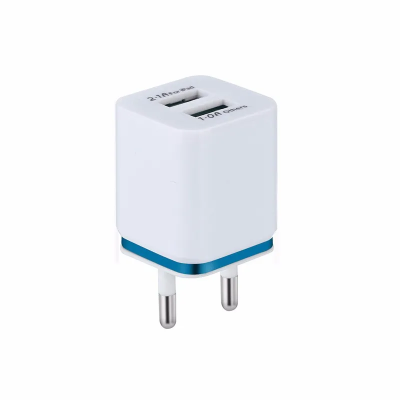 US EU Plug AC DC 5V 2.1A 2A 10W Universal Adapter Power Socket Mobile Phone Travel Wall Charger Dual Port Usb Charger