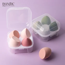 IMAGIC 4pcs/Set Makeup Sponge With Storage Box Soft Professional Puff Dry&Wet Use Foundation Powder Beauty Tool Women Sponge Egg