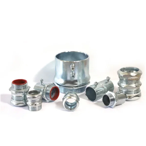 MECH for UL 514B Certified Zinc Plated Steel Set Screw Connectors with Insulator Electrical Fittings for Conduit and Tubing