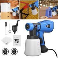 600W Corded Electric Paint Sprayer HVLP Paint Spray Gun with 1000ML Container,Fence Paint Sprayer for Furniture,Fences,Wall