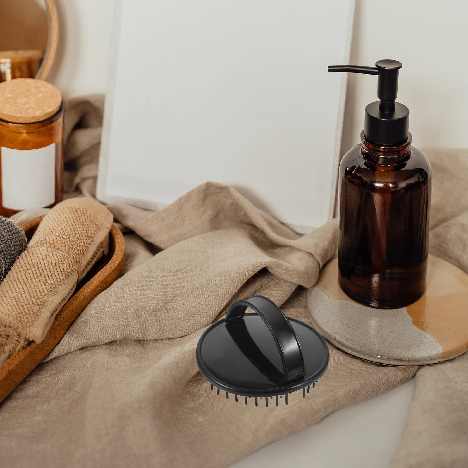 

8 шт. скребок для кожи головы для душа, отшелушивающий аппарат для волос от перхоти, нежный на акупунктурных тонах, улучшает кровяный поток, легкий захват