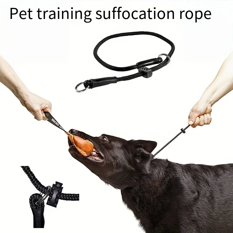 Hundetrainingssleine aus Polyesterfaser mit verstellbarem Schlupfhalsband – langlebige Choke-Schlaufe für Verhaltungstraining, nicht-asphiexierende Co – Detail 5