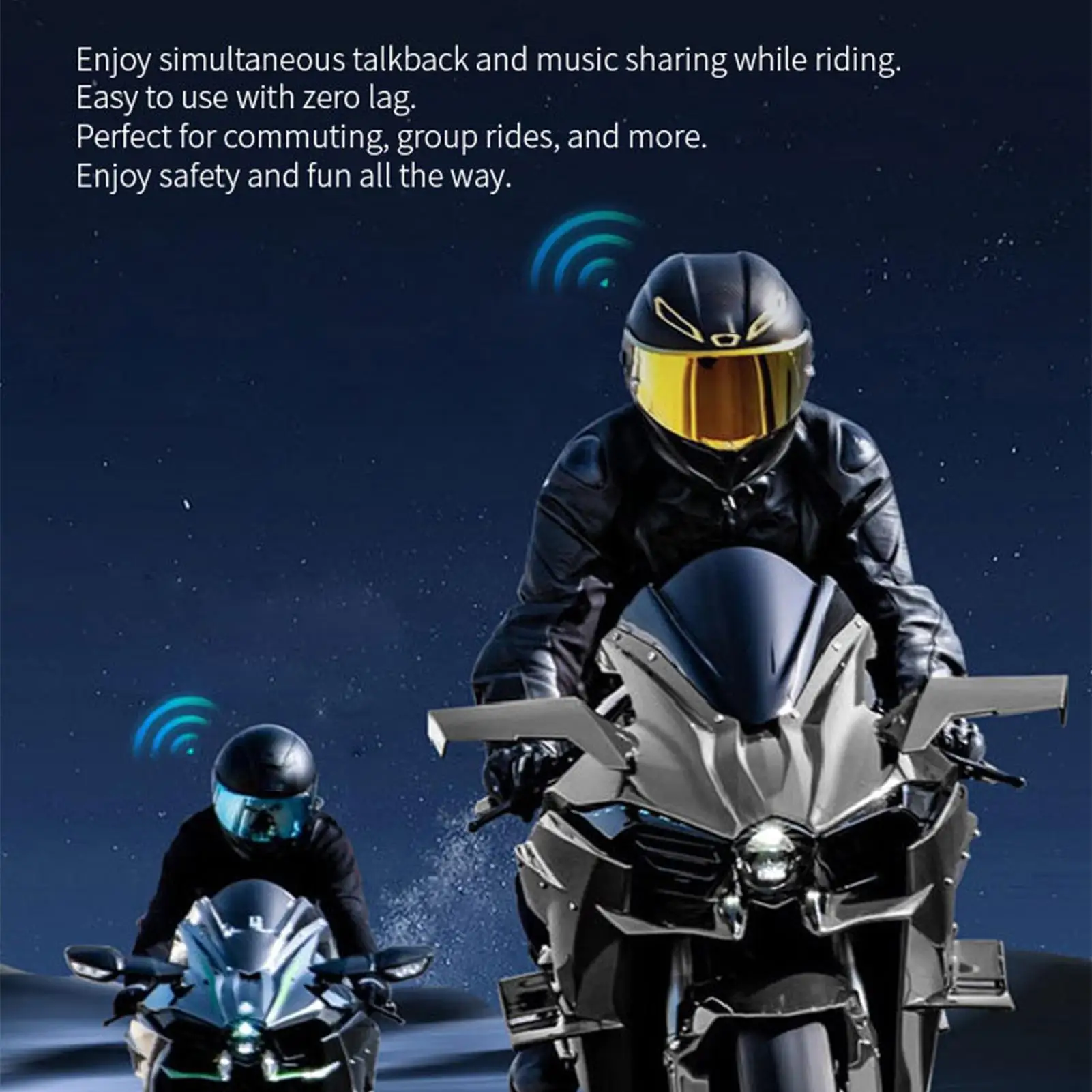 Motorcycle Helmet Headset Wireless Smart Helmet Headset Smart Cycling Headphones For Daily Commuting Travel Motorcycle Dirtbike