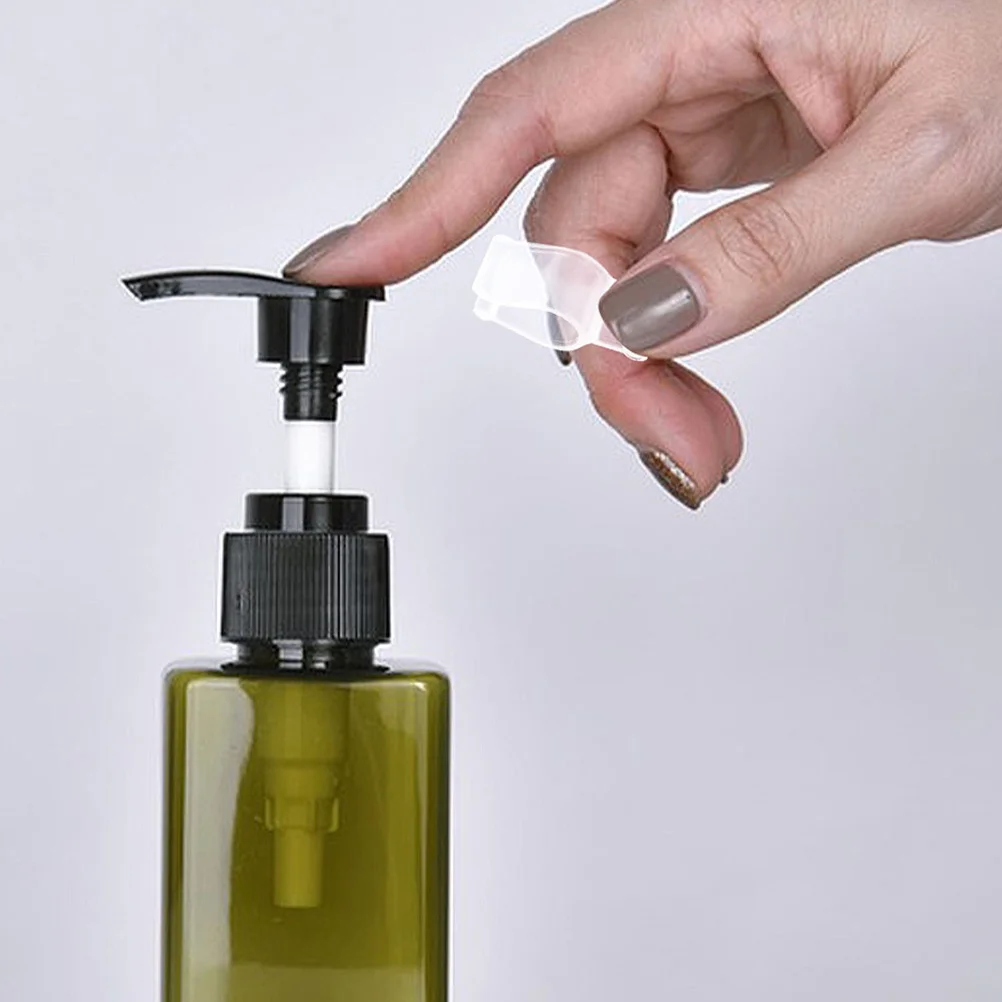 60Pcs Cleansing Oil Bottle Pump Head Clip Plastic Leakproof Lock for Dispenser Stable Travel Accessory Bottle Buckle