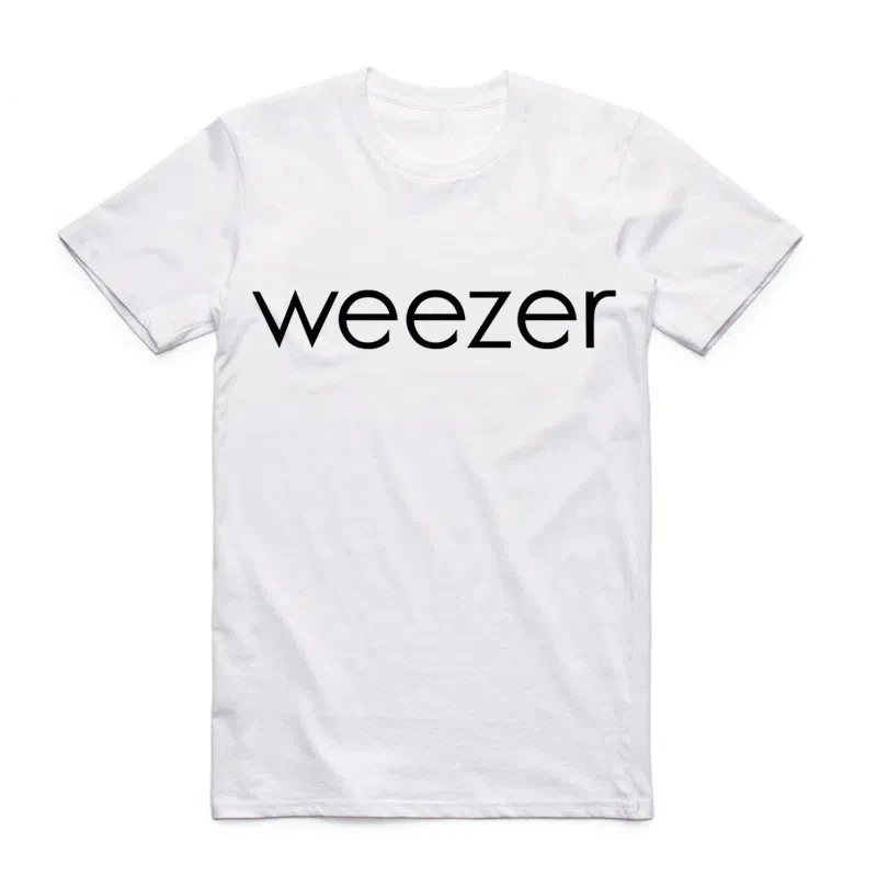 

2025 New fashion: Weezer logo men's T-shirt, Letter Print O-neck T-shirt, Summer cool short-sleeved men's top T-shirt