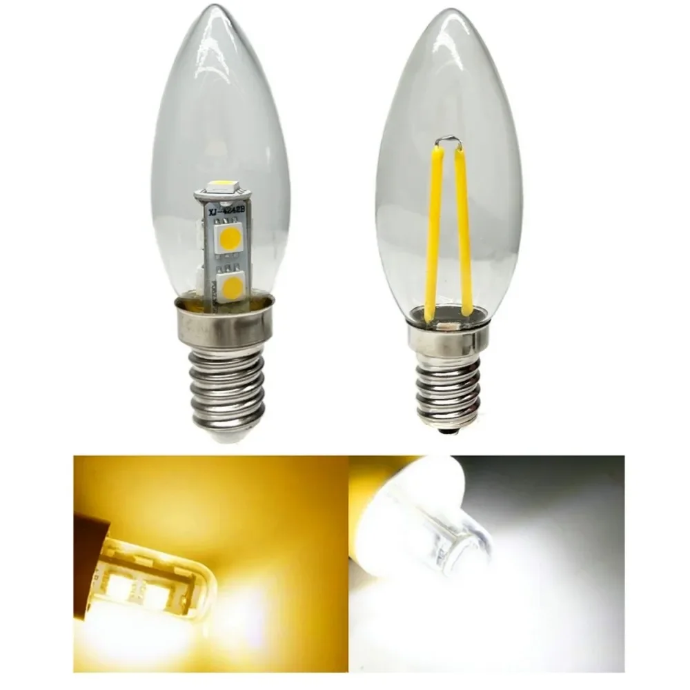 

Mini 2W 3W C25 Vintage Edison Bulbs E14 E12 LED Candle Filament Led Light Bulb Warm White Cold 6500K Equal 20W Incandescent