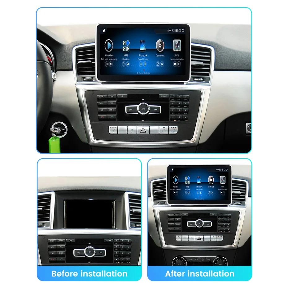 9inch Android All in one For Benz ML W166-GL X166 2012-2015 NTG 4.5 Car Radio Multimedia Player Wireless Carplay GPS S680 8+256G