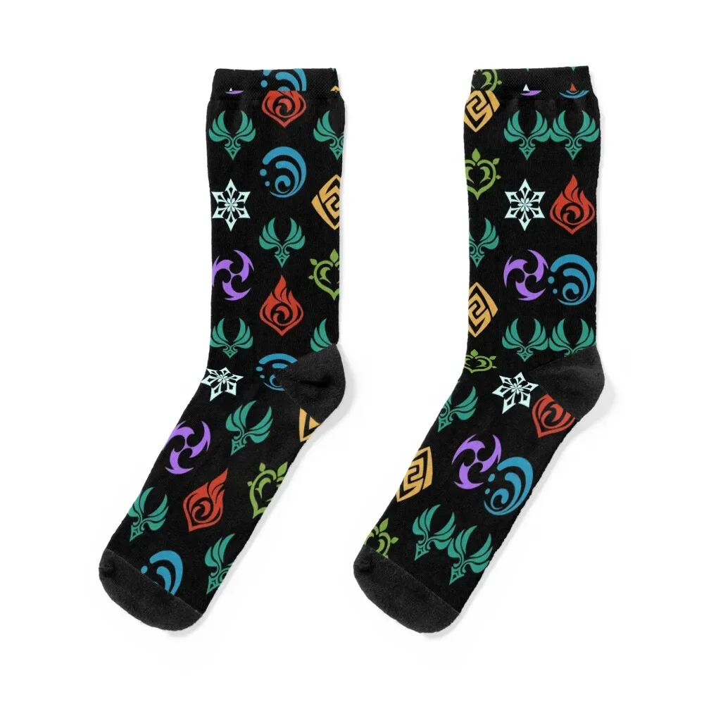 

Genshin Impact All Elements Socks gift valentine gift ideas Ladies Socks Men's