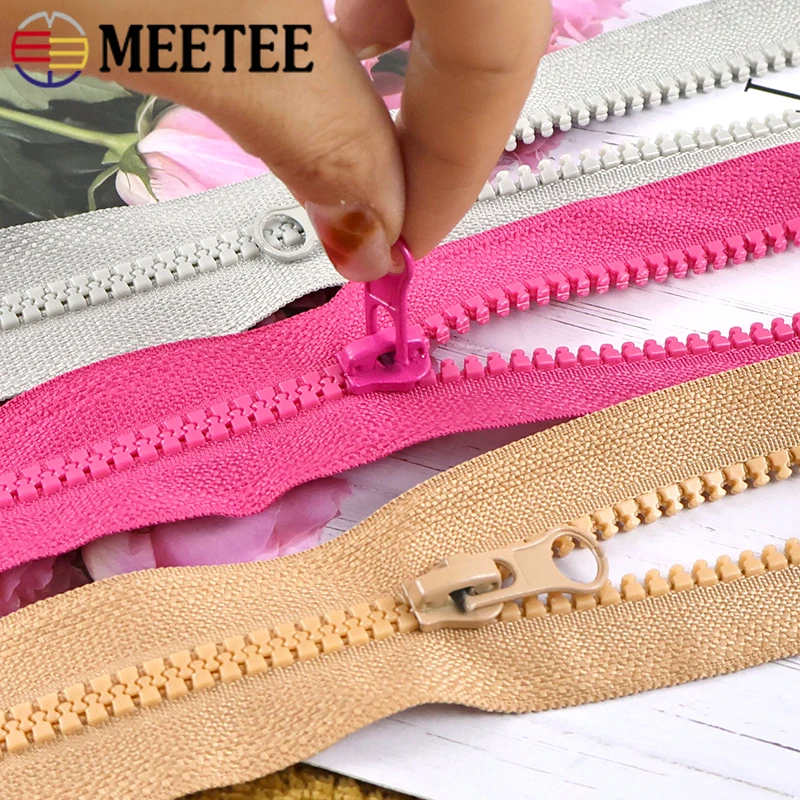 

10Pcs Meetee 5# 40-120cm Resin Zippers Pants Replace Open-End Zips Luggage Closure Zip Tent Zipper Repair Kit Sewing Accessories