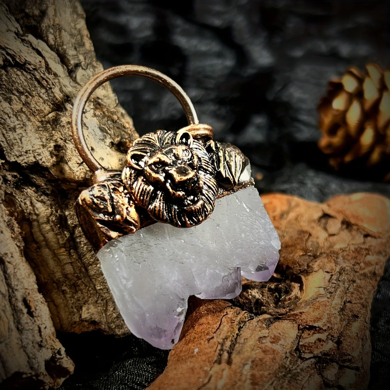 YEEVAA 1pc Natural Crystal Stone Beads Charm Pendant Simple Style Copper Loose Beads For DIY Jewelry Making Accessory