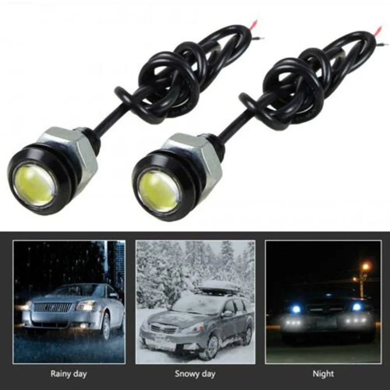 Universal Car Eagle Eye LED Light  18mm 23mm 12V Daytime Running Light for Motorcycle Auto Parking Singal Lapms