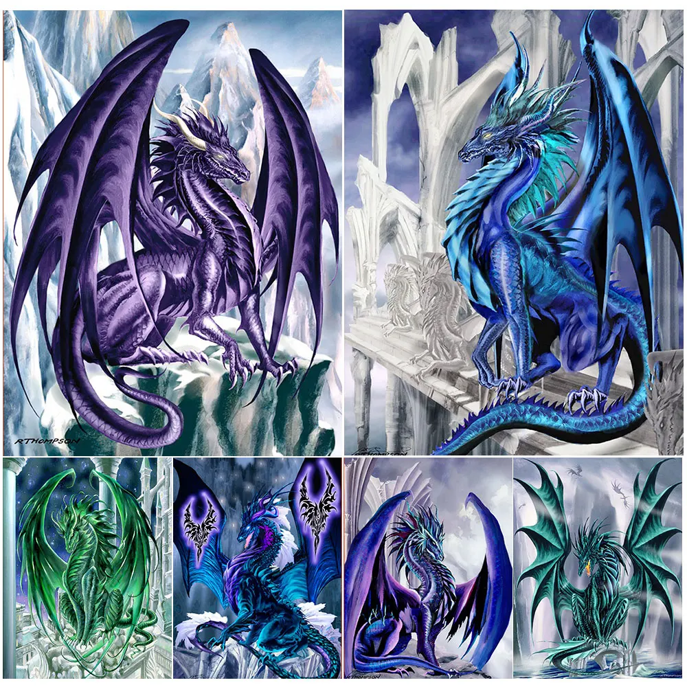 DIY 5D Diamond Painting Animal Dragon Cartoon Picture Full Diamond Art Mosaic Embroidery Cross Stitch Kits Home Decor cuadros