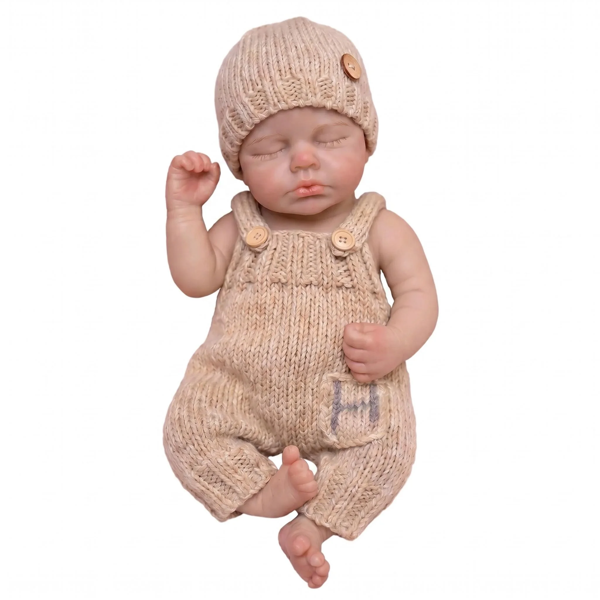 NPK 18inch Loulou Mouth can Open Super Soft Solid Platinum Silione Squishy El Doll Super Soft Elastic Feel Silicone Version Doll