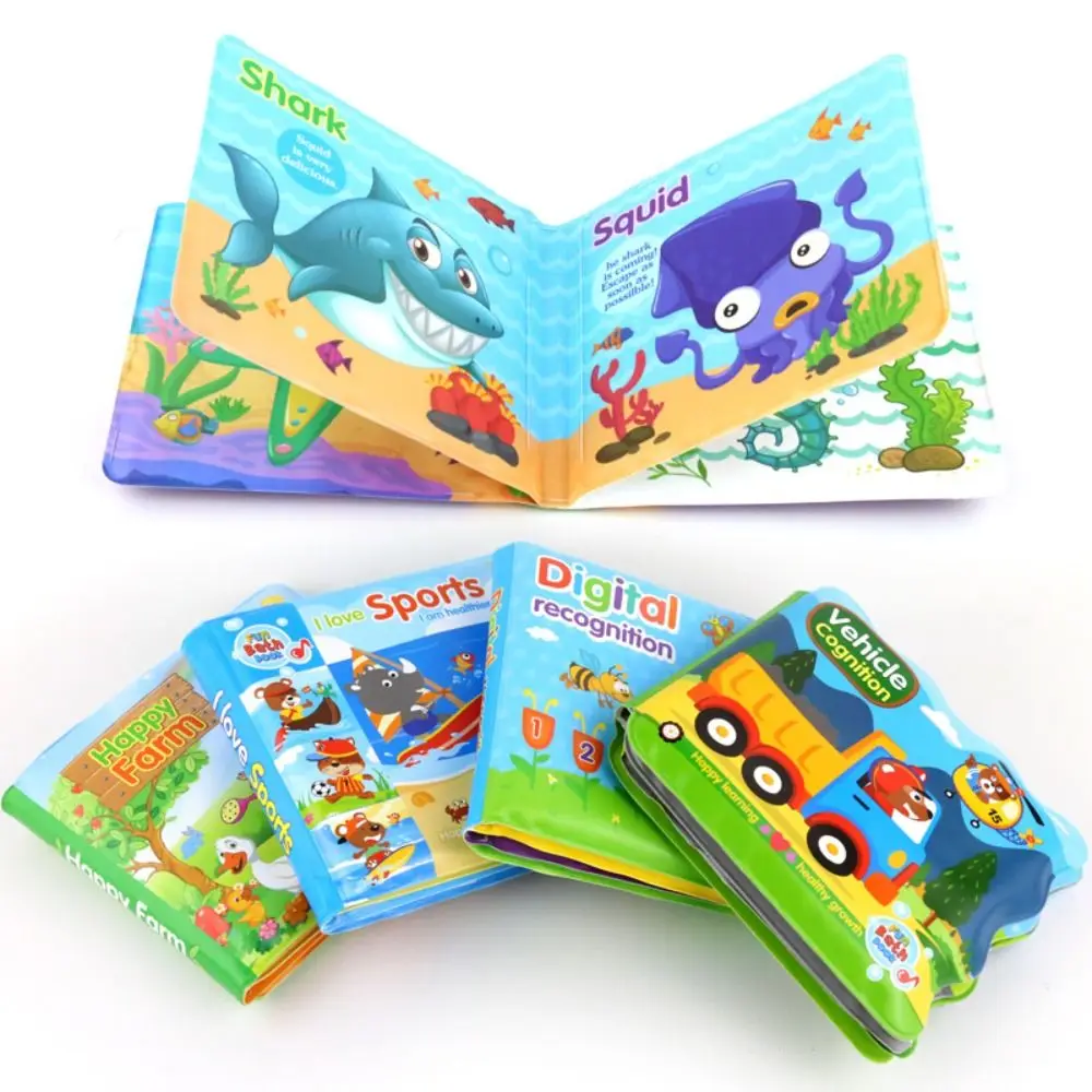 EVA Bath Book Visual 4-6 Years Old 3D Cloth Book Early Educational Toys Auditory Training Floating Cognize Book Toddlers