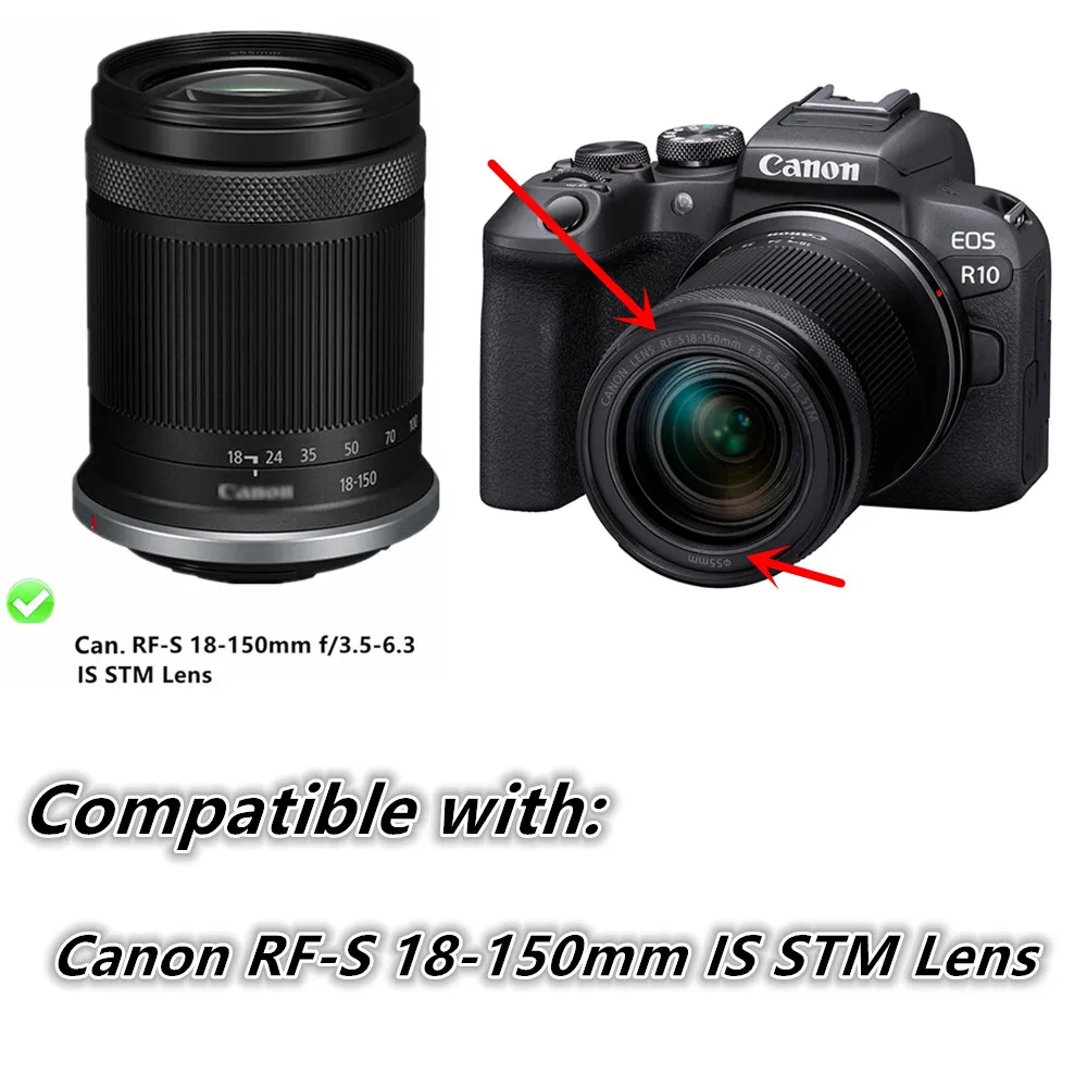Bayonet EW60F Lens Hood UV FLD CPL Filter Camera Body Rear Lens