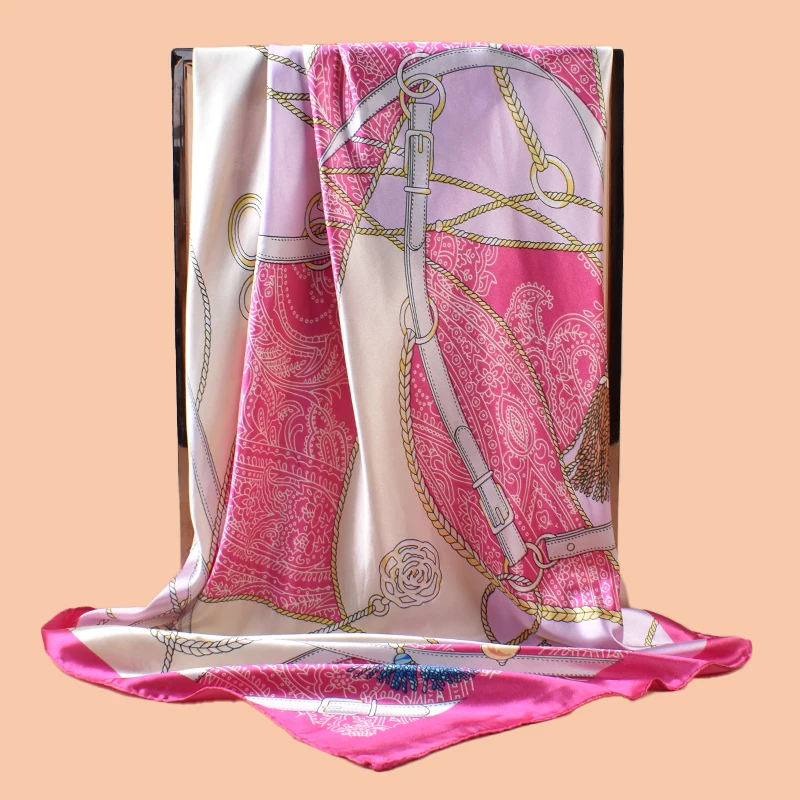 1 قطعة وشاح مطبوع عتيق باللون البيج للنساء، ناعم وأنيق، مناسب لجميع المواسم، وشاح مربع متعدد الاستخدامات يمكن استخدامه كرأس