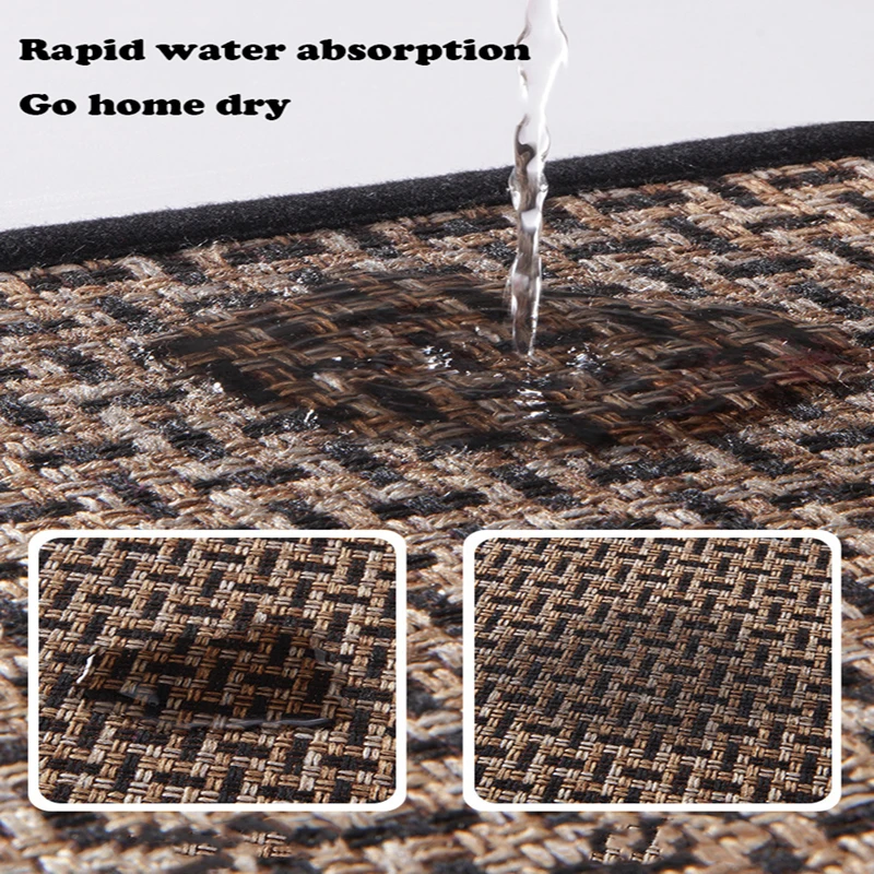 Large Size Non-Slip Doormat for Kitchen, Bathroom, Living Room, Staircase, Bedroom Rug, Home Decoration Accessories, Rectangle