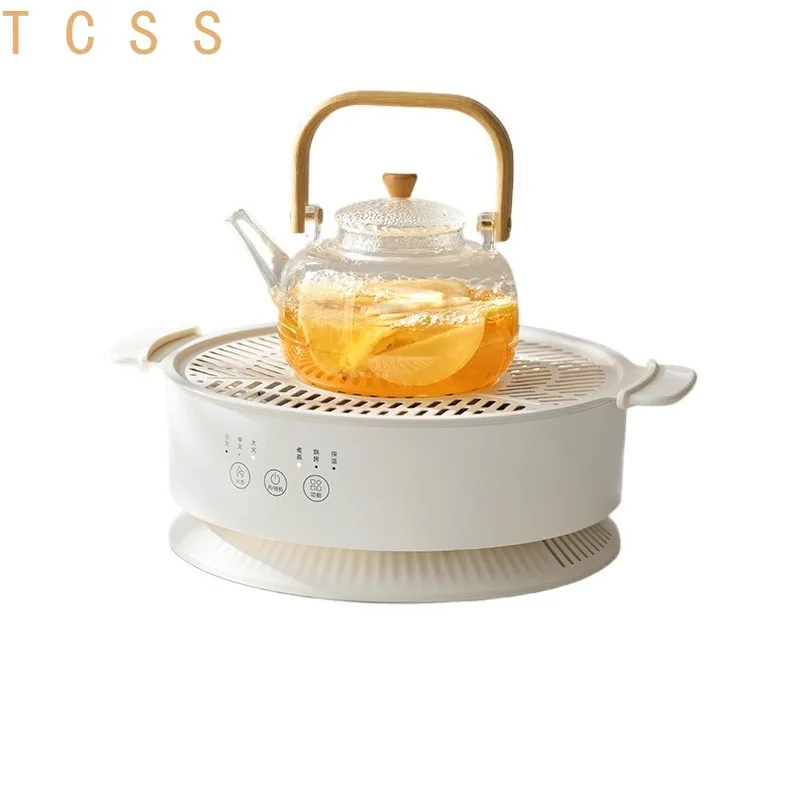Glass Electric Tea Kettle Ceramic Heating Full Glass Set Teapot Cups Constant Temp BPA-Free Heat-Resistant Borosilicate For Home