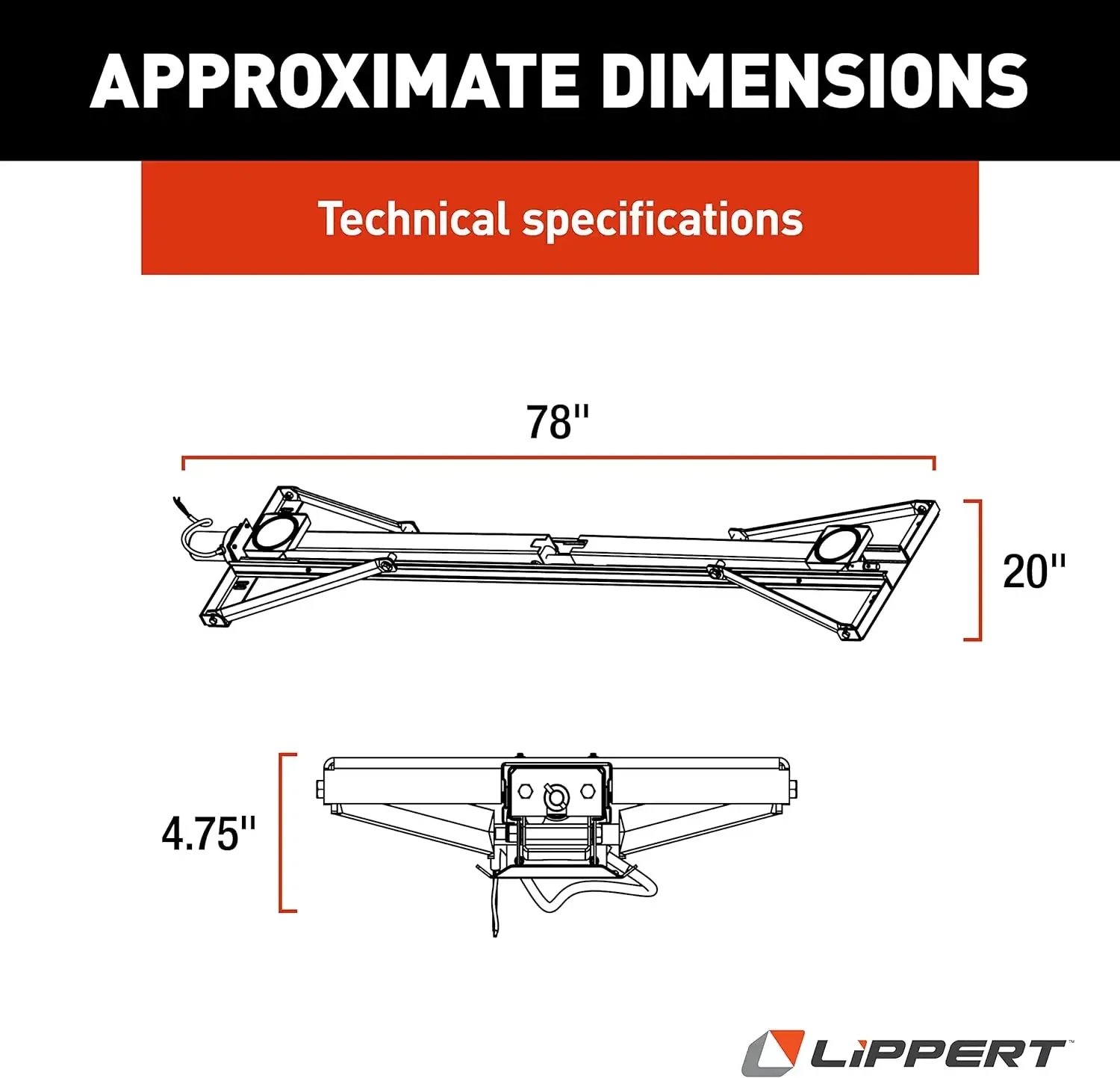 High-Speed RV Power Stabilizer Jack System, No-Switch Assembly, Heavy-Gauge Powder-Coated Steel Frame