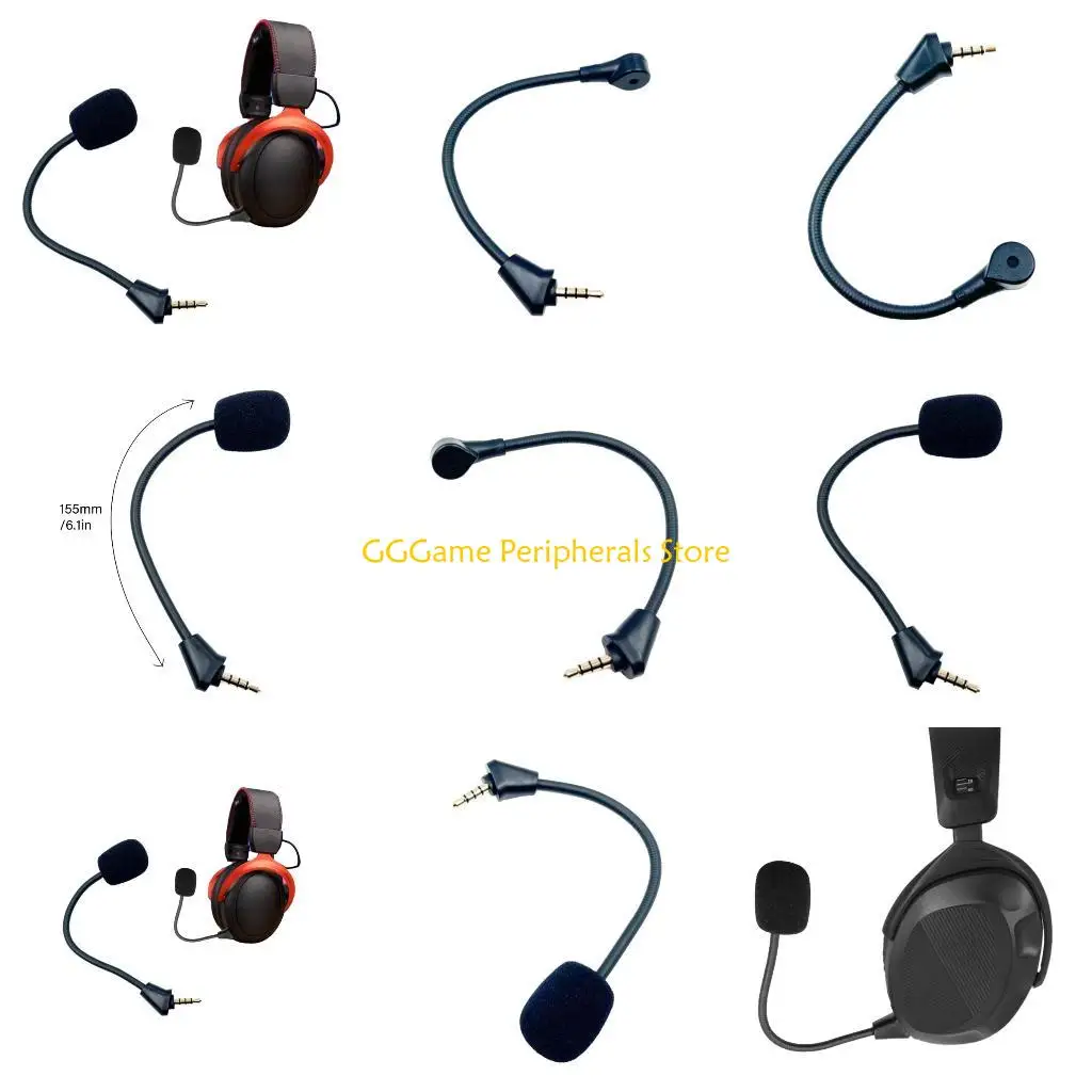 

U55B Plugs & Play 3.5mm Port Microphone Replacement Adjustable Boom Arm For PC Gaming Streaming And Voice Chatting