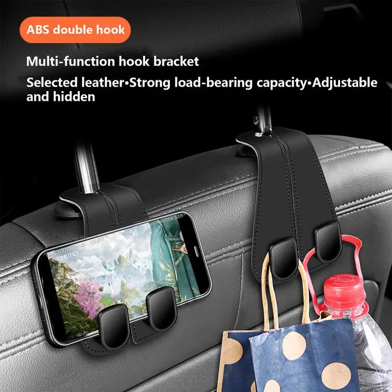 Car Back Seat Headrest Hooks Car Headrest Bag Hanger Headrest Bracket Car Hook For Shopping Bags Umbrellas Purse