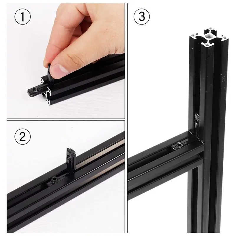 M11K-Aluminum Extrusion Connectors 20Pcs 2020 3-Way End Corner Bracket T Slot L-Shape Interior Corner Joint Bracket