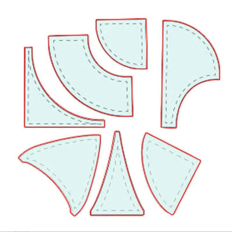 

P4-7PCS Лоскутная линейка Инструменты для квилтинга Акриловые шаблоны для квилтинга Набор для дома DIY Craft Многоразовые