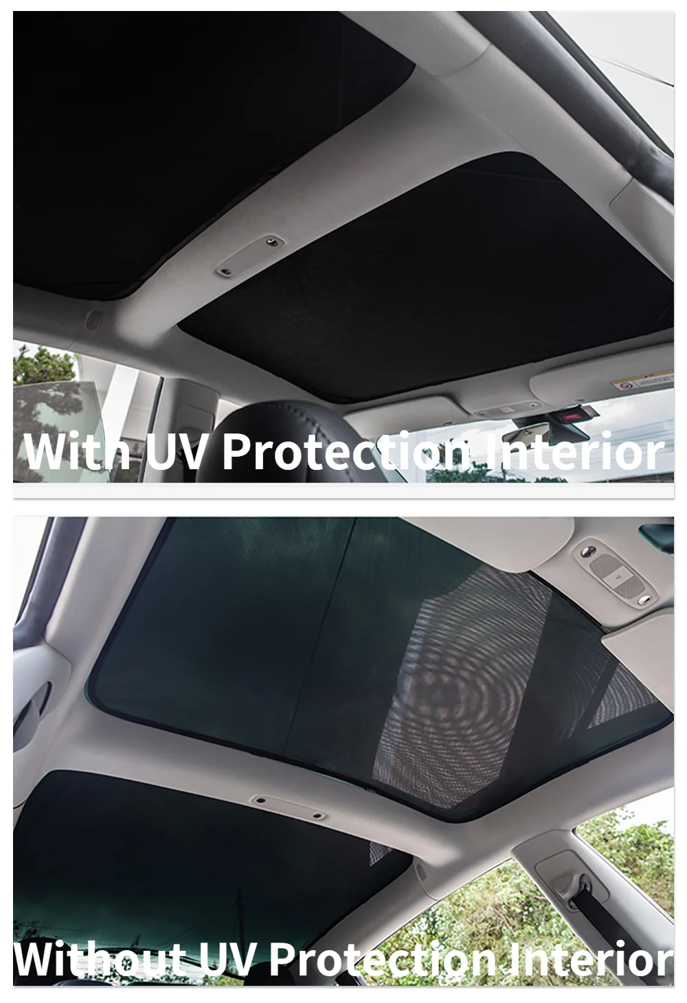 Car Glass Roof Sunshade For Tesla Model S 2015-2021 Front Rear Open Sunroof Windshield Shade Net UV Protection Interior Cover
