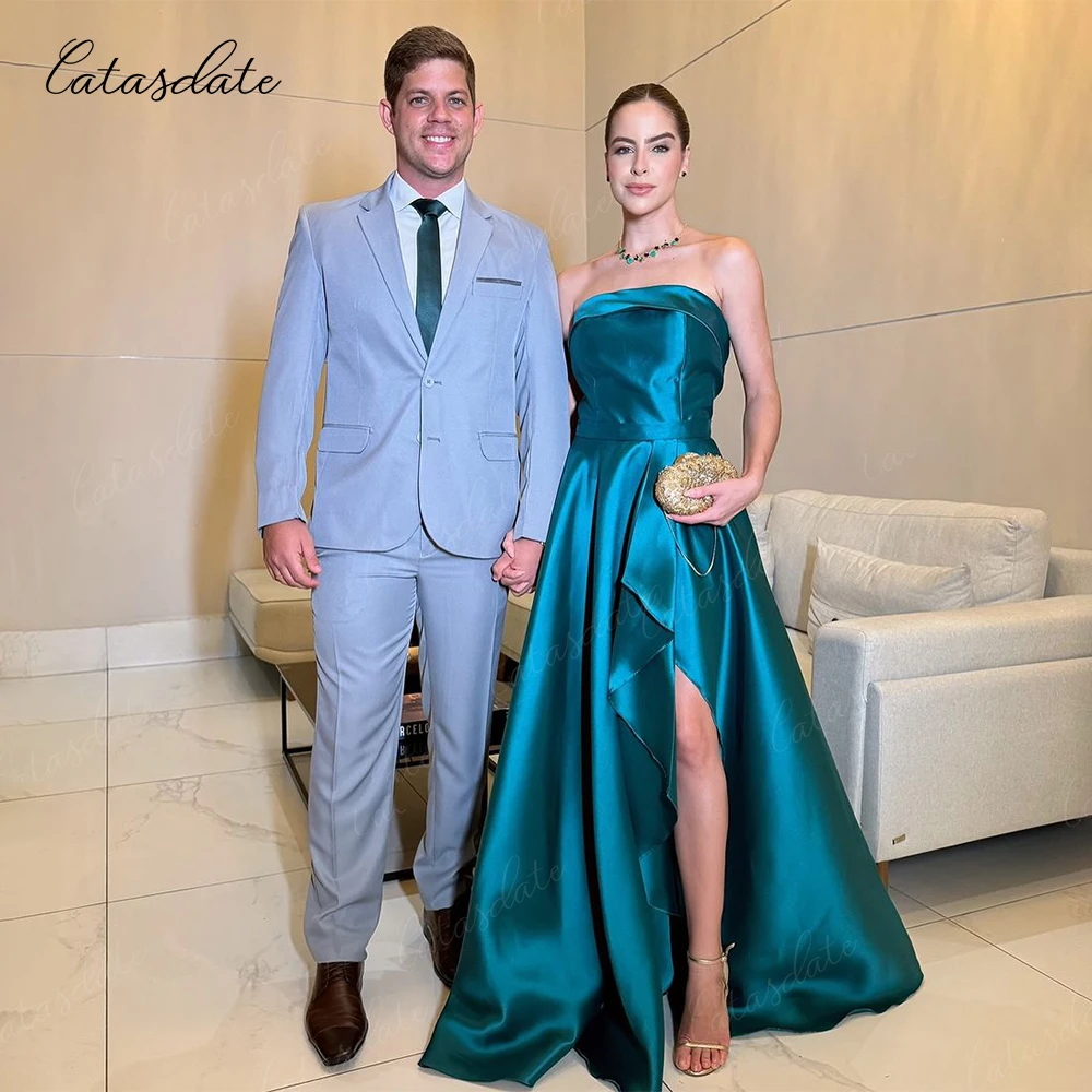 

Catasdate Teal Party Dresses Elegant Evening Dresses Long Wedding Guest Dresses Formal vestido de gala noche mujer