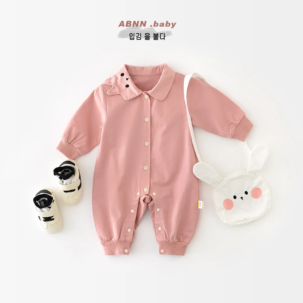 Infant and toddler clothes autumn girl jumpsuit foreign style bunny children's Romper free bag  однжда для новорожденых