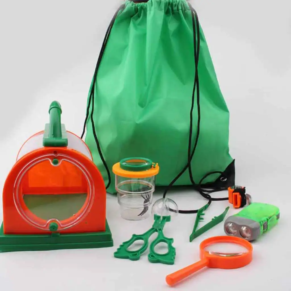 

7Pcs Outdoor , Nature Exploration Kit with Magnifying Glass,Outdoor Adventure Kit Gift for