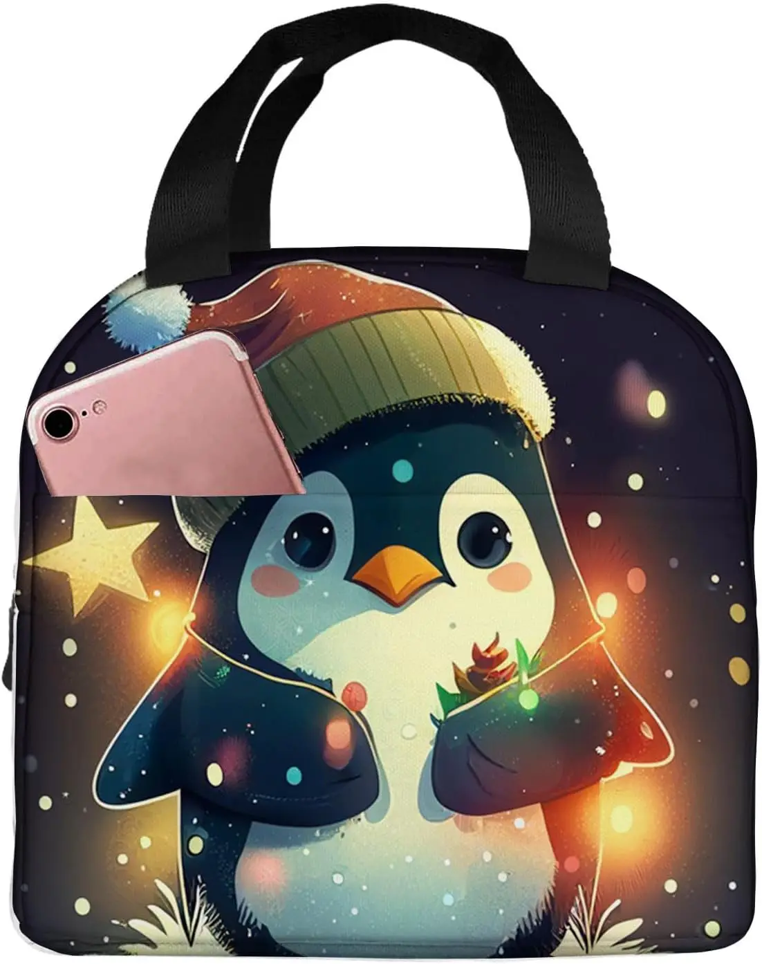 2024,Insulated Lunch Box Tote Bag for Women Adult Men,Cute celebrate Christmas，Reusable Leakproof Lunch Bags for Work Office