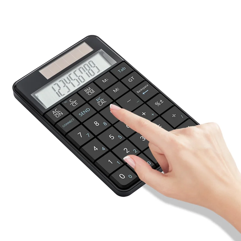

ABBP-2.4G Wireless Keyboard Mini 2In1 Wireless USB Digital Keyboard With Calculator Display Keyboard Office Calculator