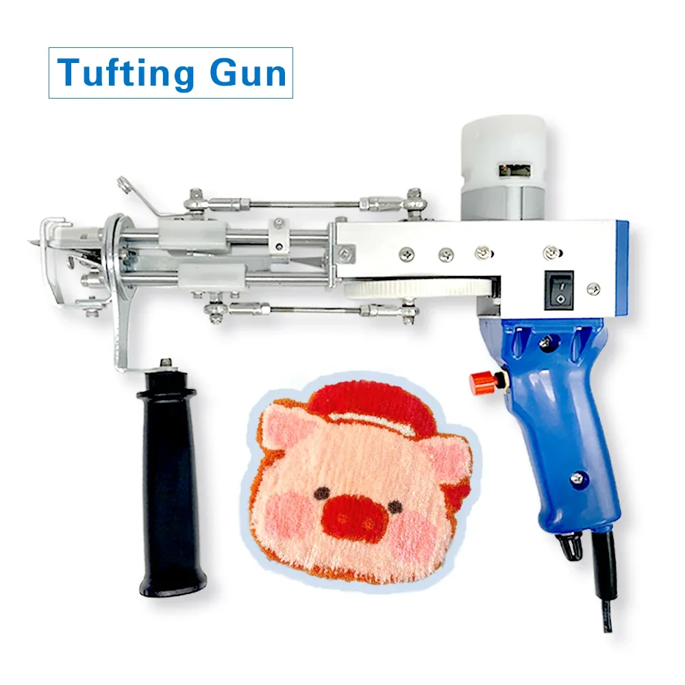 

Tufting Gun 2 IN 1 Electric Carpet Tufting Gun Can Do Both Cut Pile and Loop Pile Hand Gun Carpet Weaving Flocking Power Tools