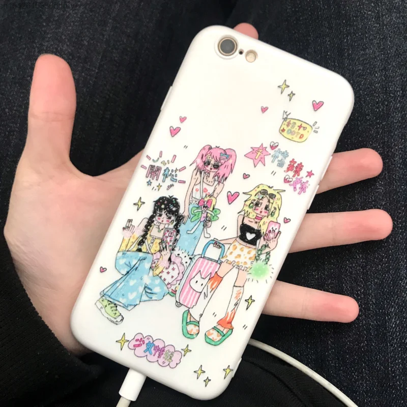 Anime Y2k Girls Gothic Cellphone Case IPhone 13 12 Mini Cover Spicy Girls Print Iphone 11 14 Pro Max 7 8 Plus Shell Harajuku Yk2