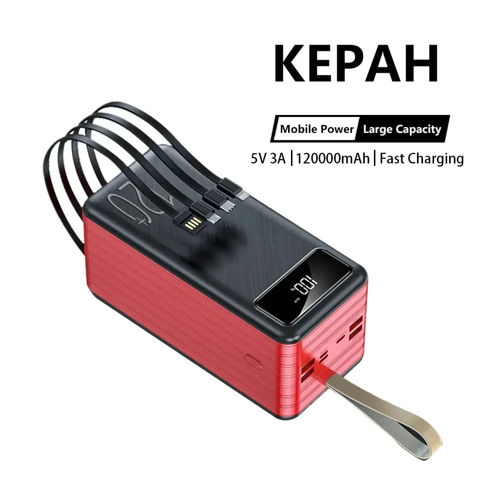 KEPAH 20W 5V3A 120000mAh Power Bank Portable Fast Charging External Battery Charger 120Ah Powerbank For iPhone Xiaomi mi