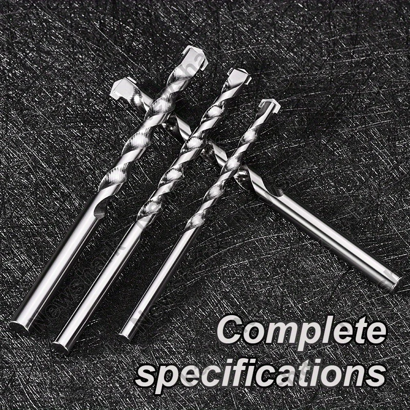 1 Set Multi Functional Concrete Wall Cement Brick Drill Bits Alloy Impact Straight Shank Construction Drill Bits