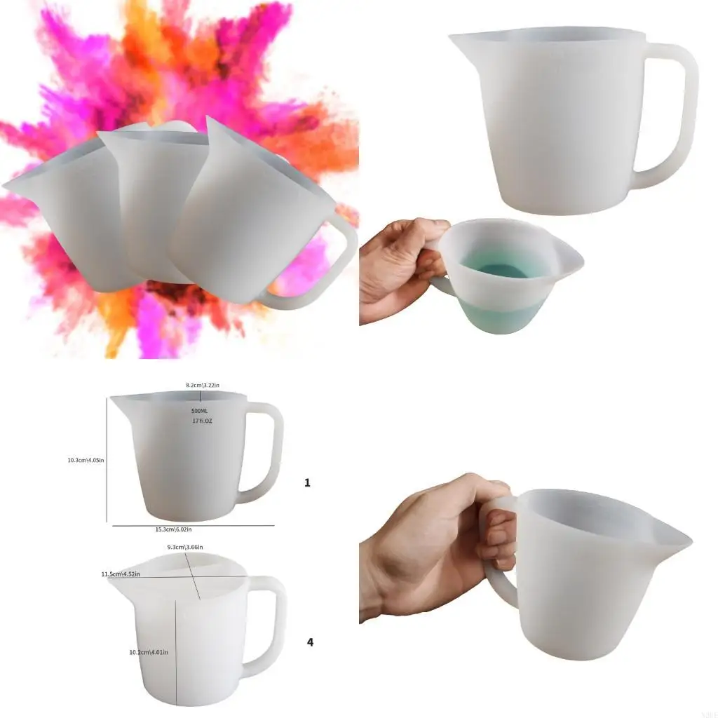 

N2UE Practical Sturdy Resin Art Silicone Splits Cup Multipurpose Channel Tool Accessory for Controlled Paint Pouring