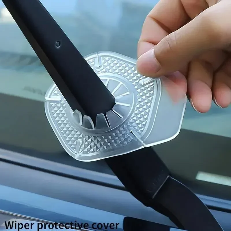 Car Wiper Base Cover 2Pcs Set Windshield Hole Protector Dust Dirt Resistant Cover Rain Wiper Mount Protection Accessory