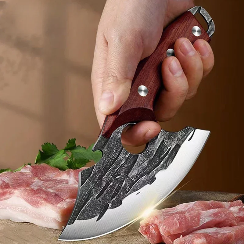 Outdoor multifunctional knife Meat cleaver Bone cleaver Forging knife Stainless steel kitchen knife