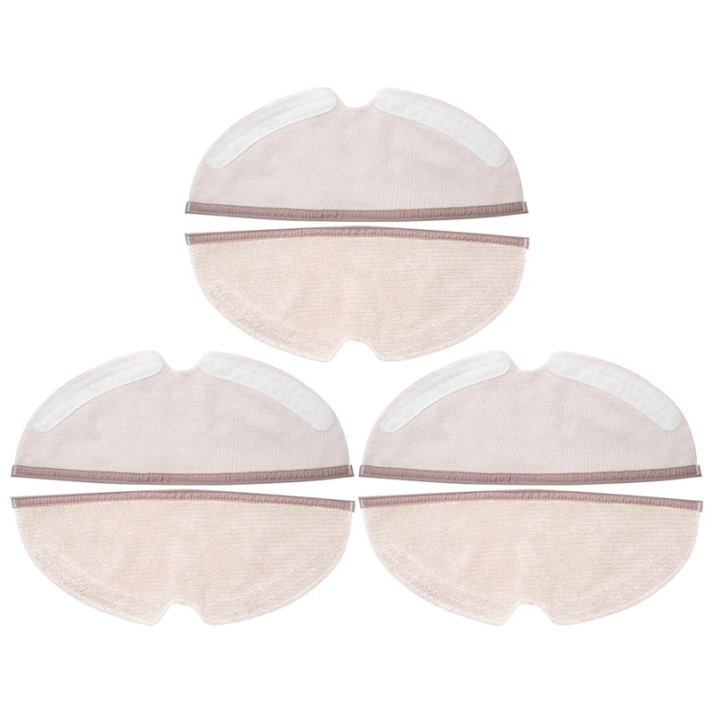 6Pcs Full Coverage Mopping Cloths For Xiaomi Roborock S5 S50 S51 S55 S6 S6 MAXV S5 MAX E25 E35 Vacuum Cleaner