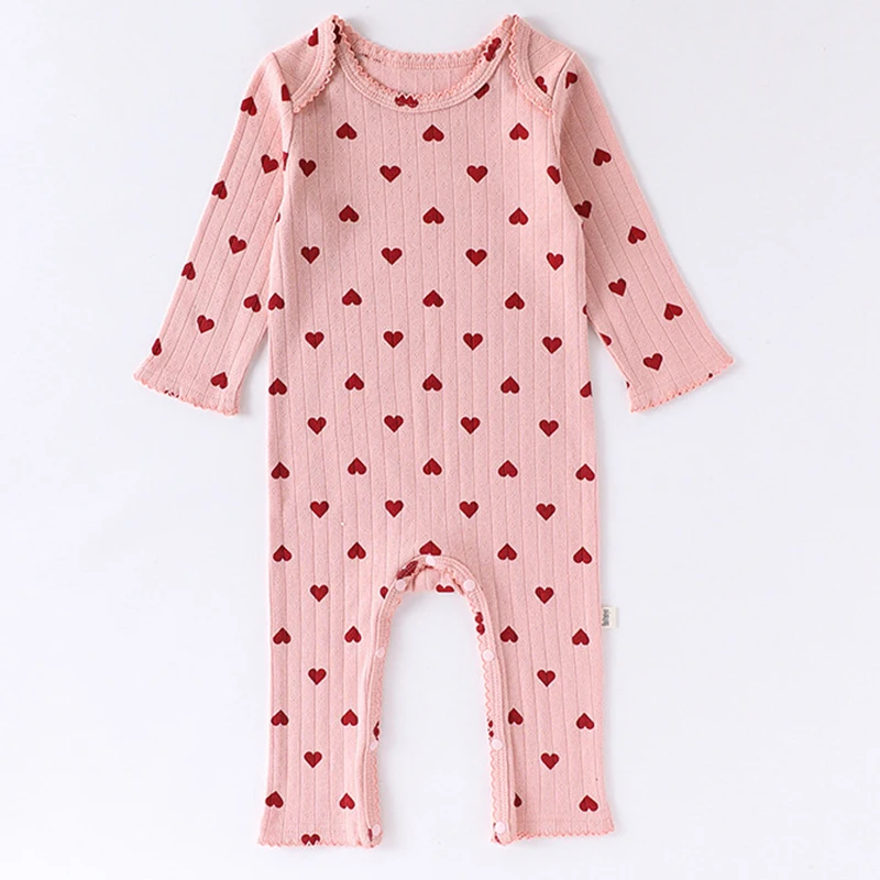 2025 New Autumn 0-24M Baby Girl Clothing Infant Baby Girls Jumpsuit Long Sleeved Cotton Print Toddler Baby Girl Romper