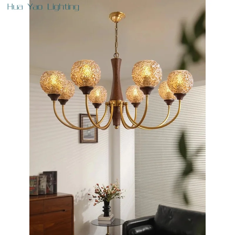 

Французский антикварный стиль для гостиной, обеденный гарнитур из американского ореха с элементами из чистой меди, атмосферный светильник для спальни, стеклянная отделка.