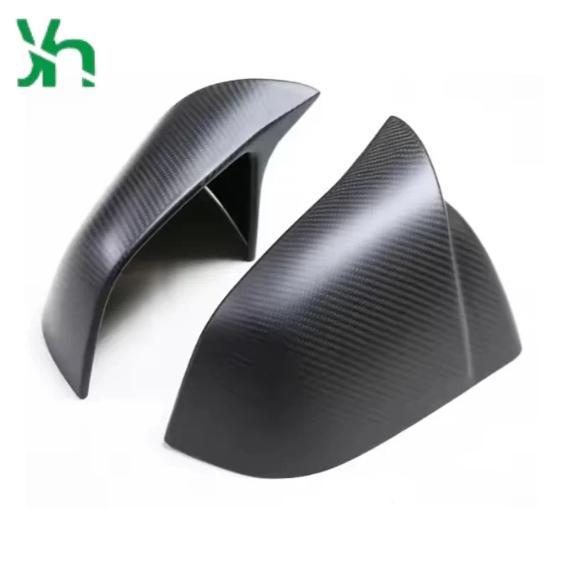 マットカーボンファイバーミラーカバーセット2個、2019年以降のテスラモデルY外装アクセサリーに適合