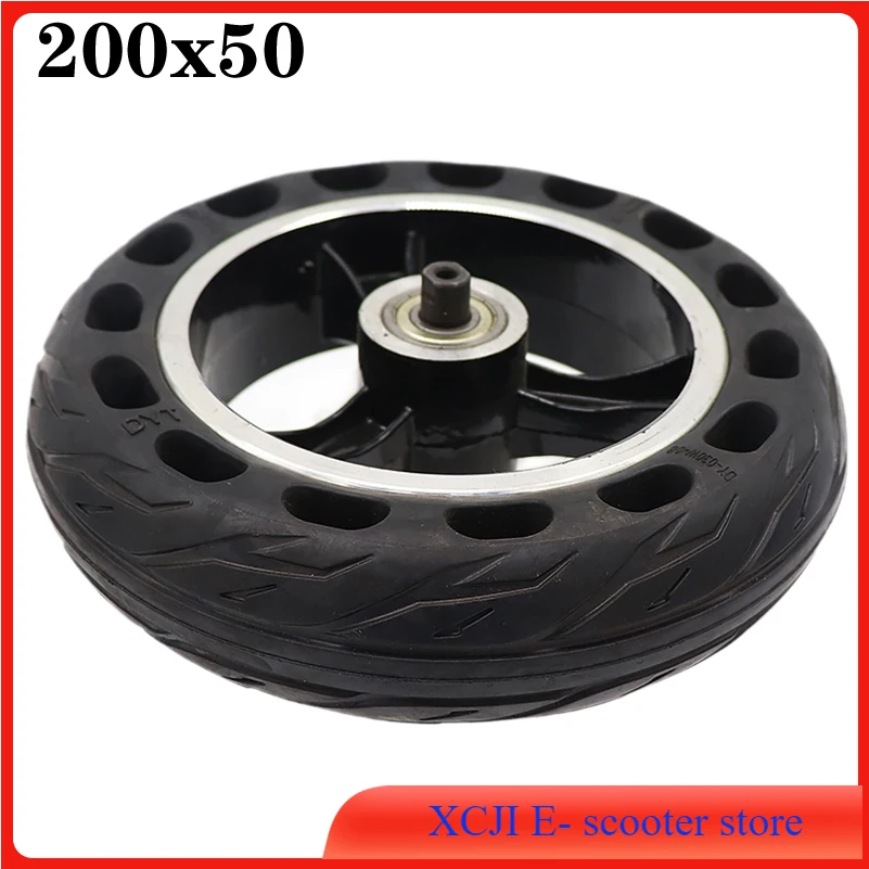 

200x50 wheel M12 solid tyre with aluminium hub Non-pneumatic tires for 8 inch Electric Bike Scooter Motorcycle