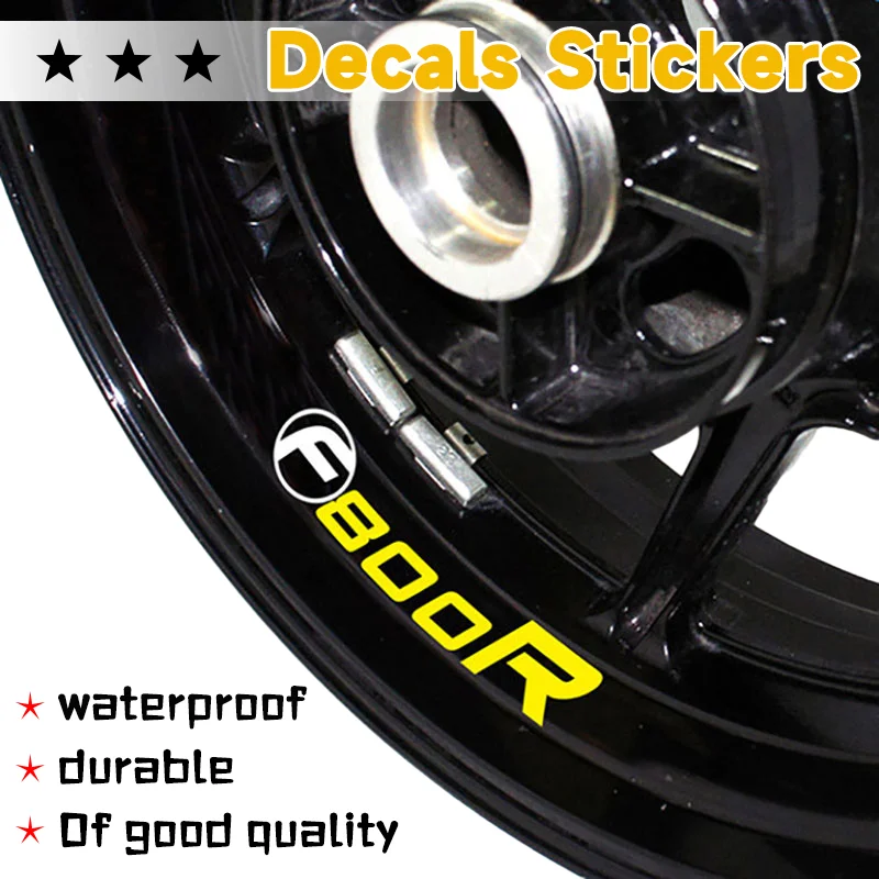 For BMW F800R f800r F 800R 8 x Reflective Motorcycle Wheel Strip Sticker Tire Decals Hub Rim Tape Decoration Stickers Waterproof